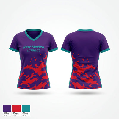 New Mexico Impact Women's Short Sleeve V-neck Shirt - 1