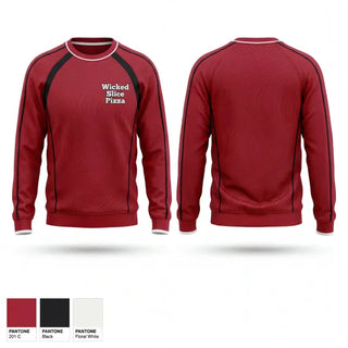 Crew Neck Sweatshirt, Wicked Slice Pizza, Softball, Teamtime, Team time, sublimation, custom sports apparel, team uniforms, spirit wear, spiritwear, sports uniforms, custom shirts, team store, custom team store, fundraiser sports, apparel fundraiser