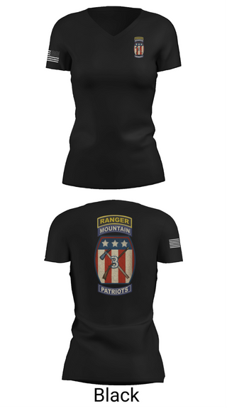 Womens Short Sleeve Vneck Shirt, 2-47 infantry 3rd BRG 10th MTN, Army, Teamtime, Team time, sublimation, custom sports apparel, team uniforms, spirit wear, spiritwear, sports uniforms, custom shirts, team store, custom team store, fundraiser sports, apparel fundraiser