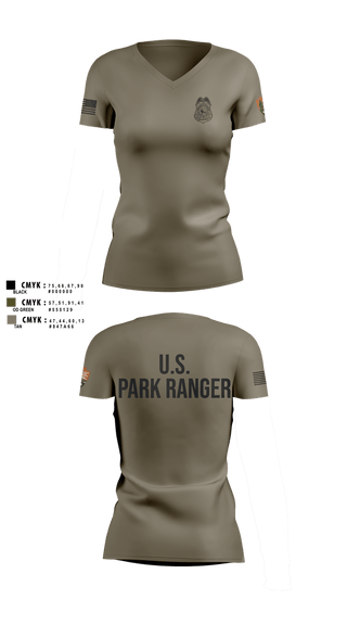Womens Short Sleeve Vneck Shirt, NPS Ranger, Police, Teamtime, Team time, sublimation, custom sports apparel, team uniforms, spirit wear, spiritwear, sports uniforms, custom shirts, team store, custom team store, fundraiser sports, apparel fundraiser