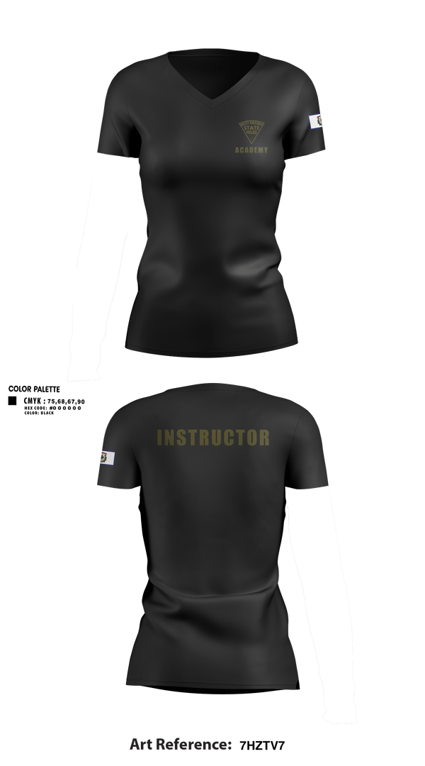 Womens Short Sleeve Vneck Shirt, State Police, Police, Teamtime, Team time, sublimation, custom sports apparel, team uniforms, spirit wear, spiritwear, sports uniforms, custom shirts, team store, custom team store, fundraiser sports, apparel fundraiser