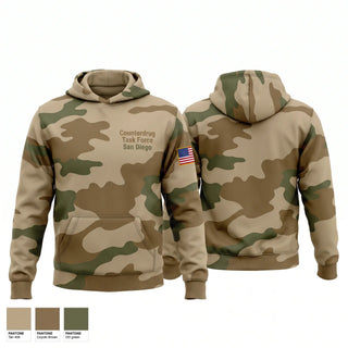 Hoodie, Counterdrug Task Force - San Diego, Army, Teamtime, Team time, sublimation, custom sports apparel, team uniforms, spirit wear, spiritwear, sports uniforms, custom shirts, team store, custom team store, fundraiser sports, apparel fundraiser