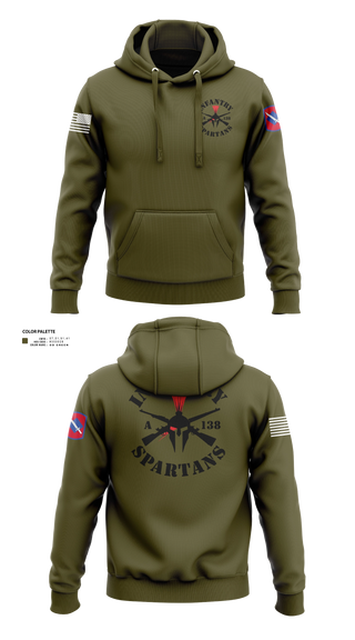 Hoodie, Alpha Company 1-138th Infantry Regiment, , Teamtime, Team time, sublimation, custom sports apparel, team uniforms, spirit wear, spiritwear, sports uniforms, custom shirts, team store, custom team store, fundraiser sports, apparel fundraiser