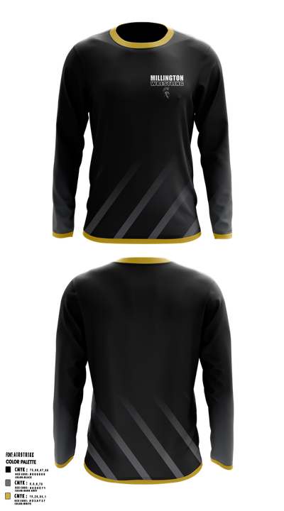 Millington Trojans 8159224 Long Sleeve Performance Shirt 1