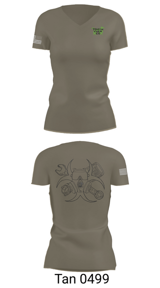 Womens Short Sleeve Vneck Shirt, 704th Chem Co, , Teamtime, Team time, sublimation, custom sports apparel, team uniforms, spirit wear, spiritwear, sports uniforms, custom shirts, team store, custom team store, fundraiser sports, apparel fundraiser
