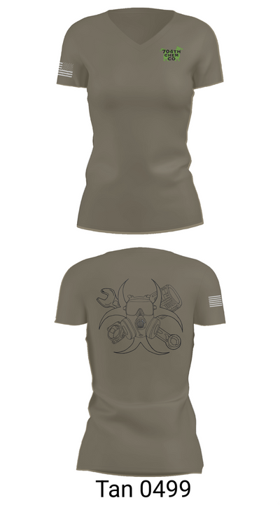 704th Chem Co 57484500 Women's Short Sleeve V-neck Shirt - 68
