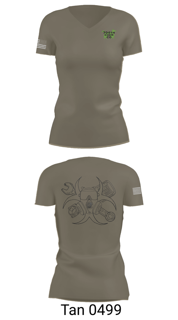 Womens Short Sleeve Vneck Shirt, 704th Chem Co, , Teamtime, Team time, sublimation, custom sports apparel, team uniforms, spirit wear, spiritwear, sports uniforms, custom shirts, team store, custom team store, fundraiser sports, apparel fundraiser