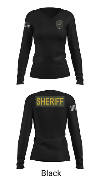 Womens Long Sleeve Vneck Shirt, Wilson county sheriff office, Police, Teamtime, Team time, sublimation, custom sports apparel, team uniforms, spirit wear, spiritwear, sports uniforms, custom shirts, team store, custom team store, fundraiser sports, apparel fundraiser