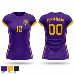 Short Sleeve Womens Volleyball Jersey, Dupree Tigers, Women's Volleyball, Teamtime, Team time, sublimation, custom sports apparel, team uniforms, spirit wear, spiritwear, sports uniforms, custom shirts, team store, custom team store, fundraiser sports, apparel fundraiser