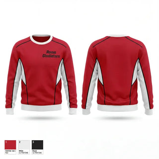 Crew Neck Sweatshirt, Roma Gladiators, Baseball, Teamtime, Team time, sublimation, custom sports apparel, team uniforms, spirit wear, spiritwear, sports uniforms, custom shirts, team store, custom team store, fundraiser sports, apparel fundraiser