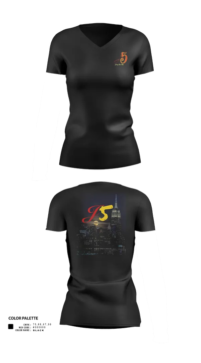 Jonny Five Film 55513459 Women's Short Sleeve V-neck Shirt - 50