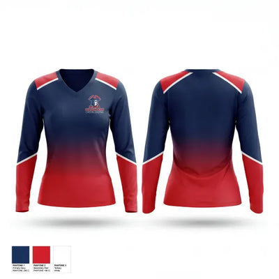 East Oldham Middle School 96464062 Women's Long Sleeve V-neck Shirt - 1