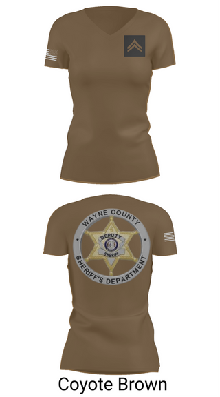 Womens Short Sleeve Vneck Shirt, Wayne County Sheriff’s Department, Police, Teamtime, Team time, sublimation, custom sports apparel, team uniforms, spirit wear, spiritwear, sports uniforms, custom shirts, team store, custom team store, fundraiser sports, apparel fundraiser