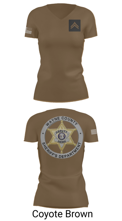 Wayne County Sheriff’s Department 8145507 Women's Short Sleeve V-neck Shirt - 8