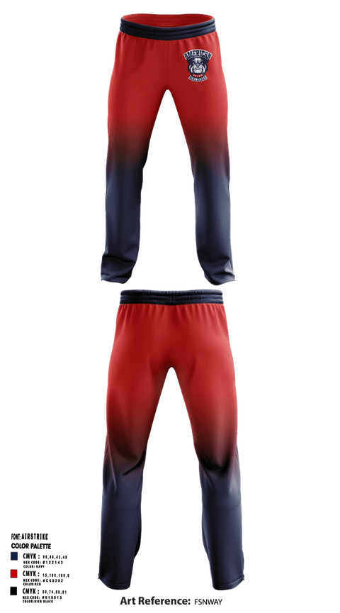 Sweatpants, American Bulldogs, Softball, Teamtime, Team time, sublimation, custom sports apparel, team uniforms, spirit wear, spiritwear, sports uniforms, custom shirts, team store, custom team store, fundraiser sports, apparel fundraiser