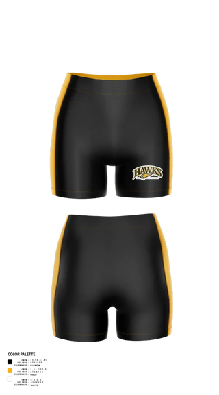 Womens Compression Shorts, Hazelwood Central Hawks Volleyball, Women's Volleyball, Teamtime, Team time, sublimation, custom sports apparel, team uniforms, spirit wear, spiritwear, sports uniforms, custom shirts, team store, custom team store, fundraiser sports, apparel fundraiser