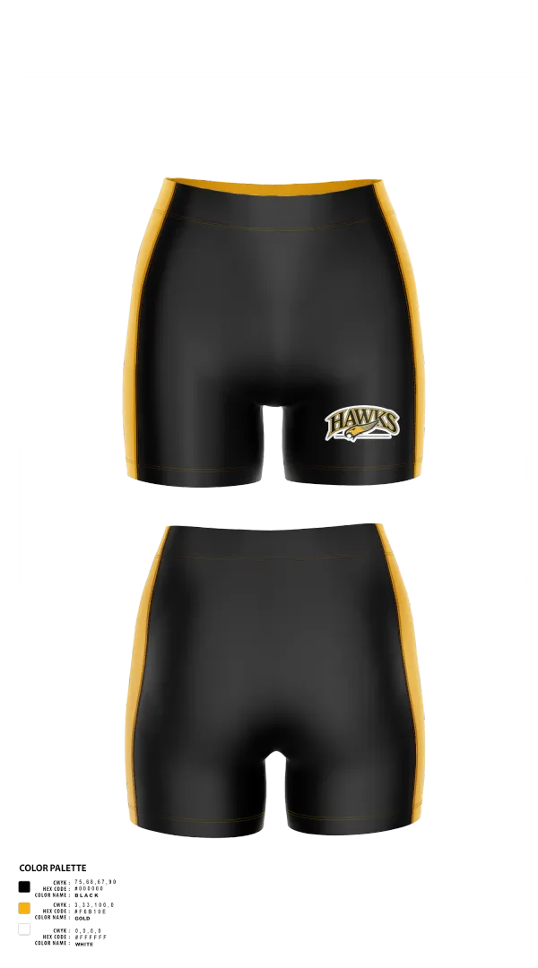 Womens Compression Shorts, Hazelwood Central Hawks Volleyball, Women's Volleyball, Teamtime, Team time, sublimation, custom sports apparel, team uniforms, spirit wear, spiritwear, sports uniforms, custom shirts, team store, custom team store, fundraiser sports, apparel fundraiser