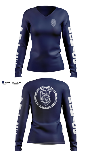 Womens Long Sleeve Vneck Shirt, Robstown Police Department Organized Crime Unit, Police, Teamtime, Team time, sublimation, custom sports apparel, team uniforms, spirit wear, spiritwear, sports uniforms, custom shirts, team store, custom team store, fundraiser sports, apparel fundraiser
