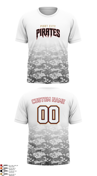 Short Sleeve Performance Shirt, Port City Pirates, Baseball, Teamtime, Team time, sublimation, custom sports apparel, team uniforms, spirit wear, spiritwear, sports uniforms, custom shirts, team store, custom team store, fundraiser sports, apparel fundraiser
