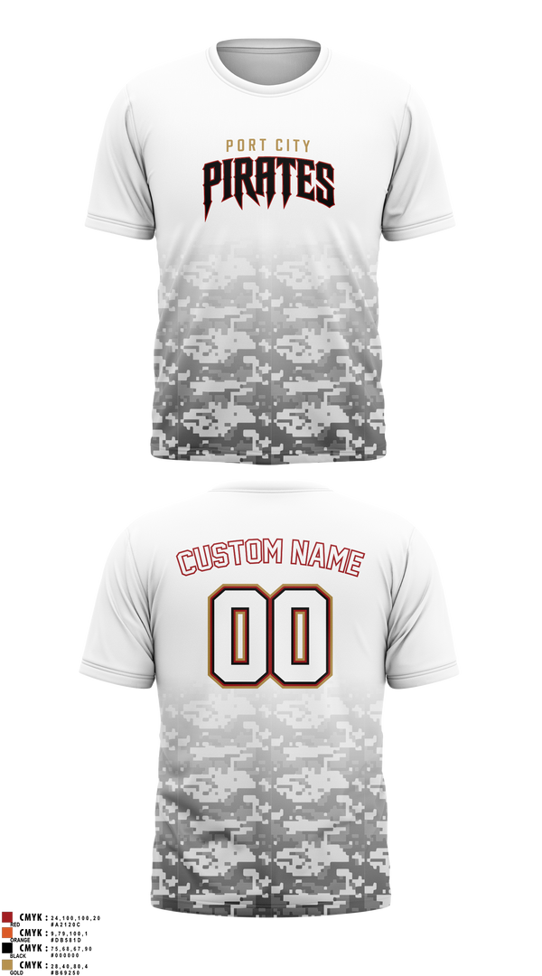 Short Sleeve Performance Shirt, Port City Pirates, Baseball, Teamtime, Team time, sublimation, custom sports apparel, team uniforms, spirit wear, spiritwear, sports uniforms, custom shirts, team store, custom team store, fundraiser sports, apparel fundraiser