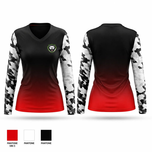 Womens Long Sleeve Vneck Shirt, Sandlot Baseball, Baseball, Teamtime, Team time, sublimation, custom sports apparel, team uniforms, spirit wear, spiritwear, sports uniforms, custom shirts, team store, custom team store, fundraiser sports, apparel fundraiser