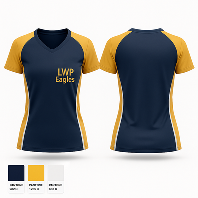 LWP Eagles 90321939 Women's Short Sleeve V-neck Shirt - 1