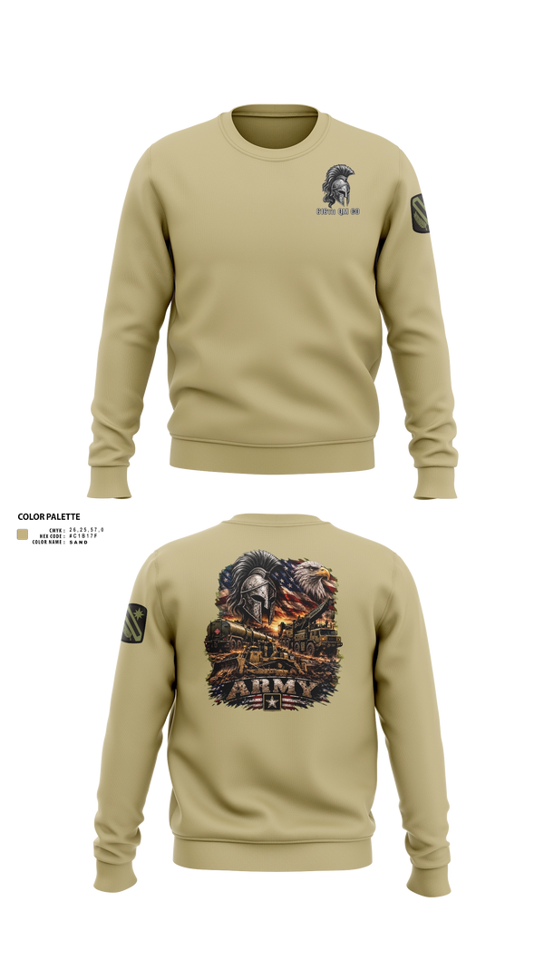 Crew Neck Sweatshirt, 616th QM CO, Army, Teamtime, Team time, sublimation, custom sports apparel, team uniforms, spirit wear, spiritwear, sports uniforms, custom shirts, team store, custom team store, fundraiser sports, apparel fundraiser