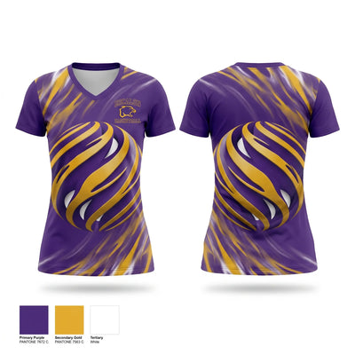 Escalon Cougars Women's Short Sleeve V-neck Shirt - 1