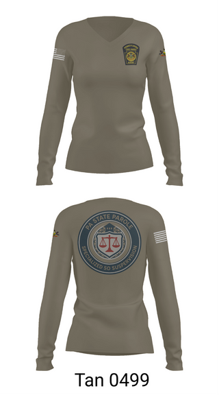 Womens Long Sleeve Vneck Shirt, Specialized Sex Offender Supervision, Police, Teamtime, Team time, sublimation, custom sports apparel, team uniforms, spirit wear, spiritwear, sports uniforms, custom shirts, team store, custom team store, fundraiser sports, apparel fundraiser