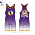 Alakanuk Braves Wrestling Singlet - 5