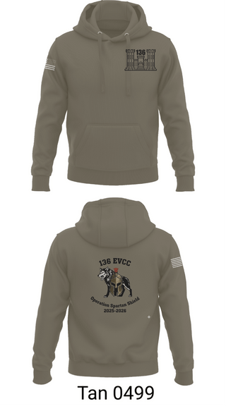 Hoodie, 136 EVCC, Army, Teamtime, Team time, sublimation, custom sports apparel, team uniforms, spirit wear, spiritwear, sports uniforms, custom shirts, team store, custom team store, fundraiser sports, apparel fundraiser
