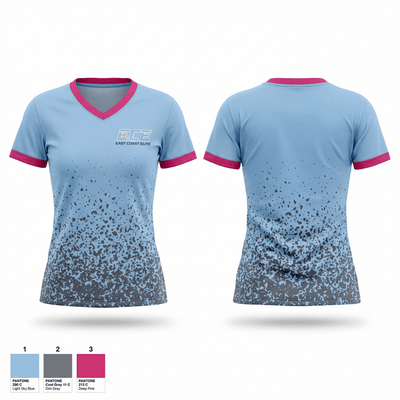 East Coast Elite 12 U 98153764 Women's Short Sleeve V-neck Shirt - 1