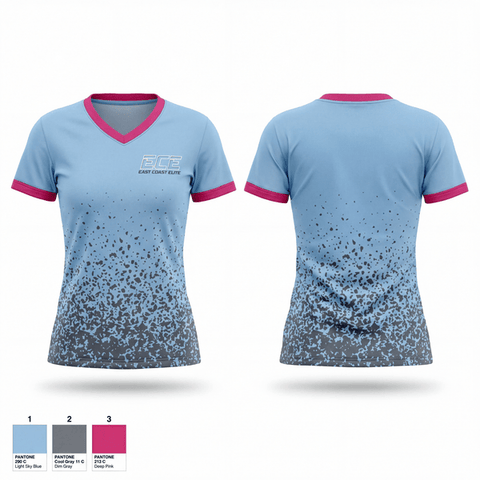 Womens Short Sleeve Vneck Shirt, East Coast Elite 12 U, Softball, Teamtime, Team time, sublimation, custom sports apparel, team uniforms, spirit wear, spiritwear, sports uniforms, custom shirts, team store, custom team store, fundraiser sports, apparel fundraiser