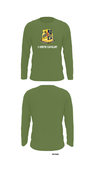 Long Sleeve Performance Shirt, 1-105th cavalry, Army, Teamtime, Team time, sublimation, custom sports apparel, team uniforms, spirit wear, spiritwear, sports uniforms, custom shirts, team store, custom team store, fundraiser sports, apparel fundraiser