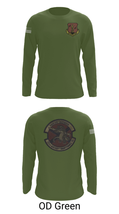 125th Tactical Aircraft Maintenance SQ 70898638 Long Sleeve Performance Shirt 44