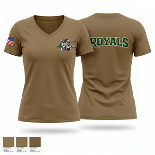 Womens Short Sleeve Vneck Shirt, Royals Battalion, Army, Teamtime, Team time, sublimation, custom sports apparel, team uniforms, spirit wear, spiritwear, sports uniforms, custom shirts, team store, custom team store, fundraiser sports, apparel fundraiser