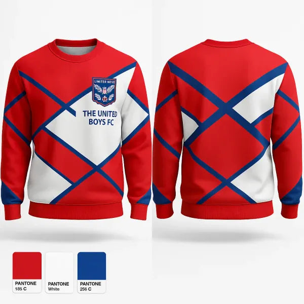 Crew Neck Sweatshirt, The United Boy FC, Men's Soccer, Teamtime, Team time, sublimation, custom sports apparel, team uniforms, spirit wear, spiritwear, sports uniforms, custom shirts, team store, custom team store, fundraiser sports, apparel fundraiser