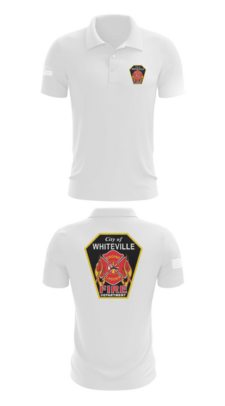 Short Sleeve Performance Polo, WHITEVILLE FIRE DEPARTMENT, Fire Department, Teamtime, Team time, sublimation, custom sports apparel, team uniforms, spirit wear, spiritwear, sports uniforms, custom shirts, team store, custom team store, fundraiser sports, apparel fundraiser