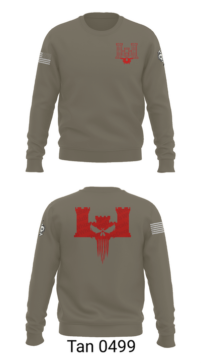 B co 334th BEB 63432042 Crew Neck Sweatshirt - 65