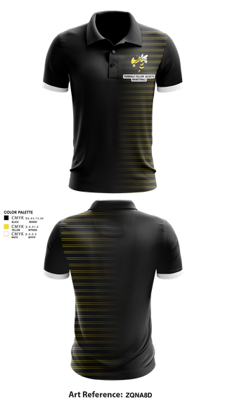 Short Sleeve Performance Polo, Ferndale Yellow Jackets, Men's Basketball, Teamtime, Team time, sublimation, custom sports apparel, team uniforms, spirit wear, spiritwear, sports uniforms, custom shirts, team store, custom team store, fundraiser sports, apparel fundraiser