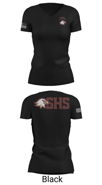 Sharon Eagles Swimming Women's Short Sleeve V-neck Shirt - 38