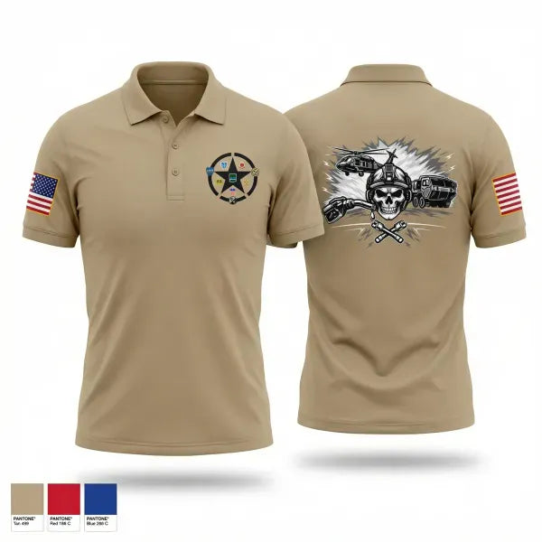 Short Sleeve Performance Polo, 92F ALC 26-003, Army, Teamtime, Team time, sublimation, custom sports apparel, team uniforms, spirit wear, spiritwear, sports uniforms, custom shirts, team store, custom team store, fundraiser sports, apparel fundraiser
