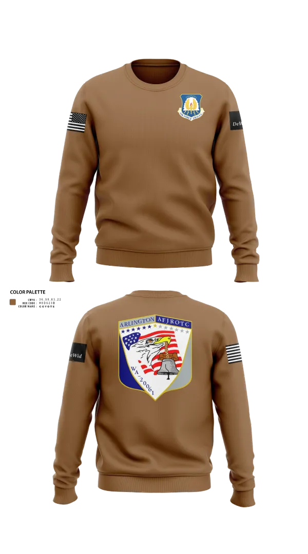 Crew Neck Sweatshirt, 61st Eagle Squadron, Air Force, Teamtime, Team time, sublimation, custom sports apparel, team uniforms, spirit wear, spiritwear, sports uniforms, custom shirts, team store, custom team store, fundraiser sports, apparel fundraiser