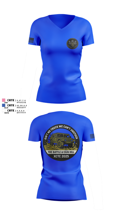 A 1/111 Field Artillery 90044147 Women's Short Sleeve V-neck Shirt - 1