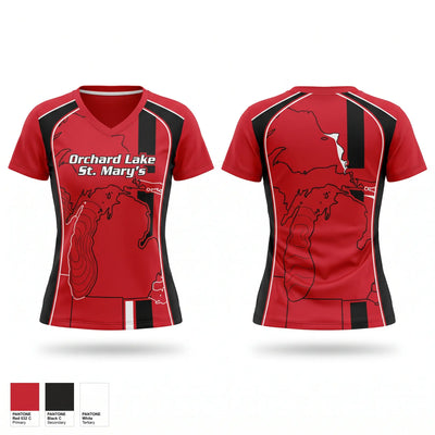Orchard Lake St. Mary's Women's Short Sleeve V-neck Shirt - 1