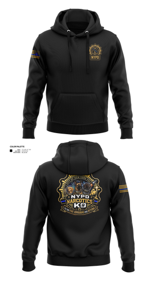 Hoodie, NYPD NARCOTICS K9, Police, Teamtime, Team time, sublimation, custom sports apparel, team uniforms, spirit wear, spiritwear, sports uniforms, custom shirts, team store, custom team store, fundraiser sports, apparel fundraiser