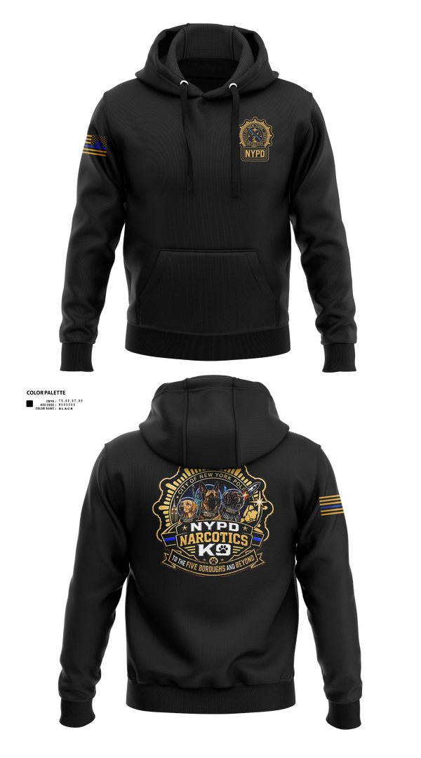 Hoodie, NYPD NARCOTICS K9, Police, Teamtime, Team time, sublimation, custom sports apparel, team uniforms, spirit wear, spiritwear, sports uniforms, custom shirts, team store, custom team store, fundraiser sports, apparel fundraiser