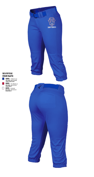 Softball Pants, W.I.T., Softball, Teamtime, Team time, sublimation, custom sports apparel, team uniforms, spirit wear, spiritwear, sports uniforms, custom shirts, team store, custom team store, fundraiser sports, apparel fundraiser