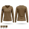 CCoE 34364415 Women's Long Sleeve V-neck Shirt - 1