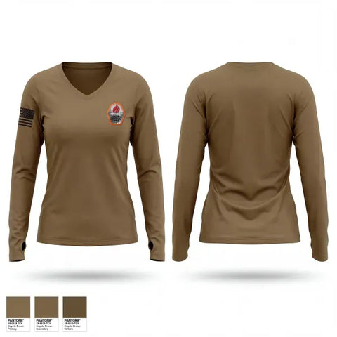 Womens Long Sleeve Vneck Shirt, CCoE, Army, Teamtime, Team time, sublimation, custom sports apparel, team uniforms, spirit wear, spiritwear, sports uniforms, custom shirts, team store, custom team store, fundraiser sports, apparel fundraiser